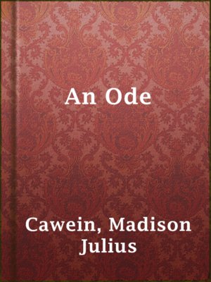 cover image of An Ode